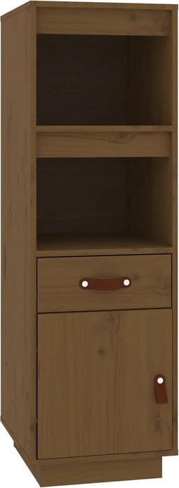 vidaXL - Hoge - kast - 34x40x108,5 - cm - massief - grenenhout - honingbruin