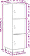 vidaXL - Hoge - kast - 34x40x108,5 - cm - massief - grenenhout