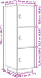 vidaXL - Hoge - kast - 34x40x108,5 - cm - massief - grenenhout - honingbruin