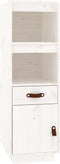 vidaXL - Hoge - kast - 34x40x108,5 - cm - massief - grenenhout - wit