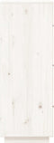 vidaXL - Hoge - kast - 34x40x108,5 - cm - massief - grenenhout - wit
