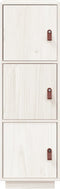 vidaXL - Hoge - kast - 34x40x108,5 - cm - massief - grenenhout - wit