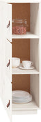 vidaXL - Hoge - kast - 34x40x108,5 - cm - massief - grenenhout - wit