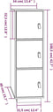 vidaXL - Hoge - kast - 34x40x108,5 - cm - massief - grenenhout - wit