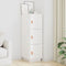 vidaXL - Hoge - kast - 34x40x108,5 - cm - massief - grenenhout - wit