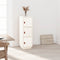 vidaXL - Hoge - kast - 34x40x108,5 - cm - massief - grenenhout - wit
