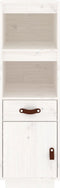 vidaXL - Hoge - kast - 34x40x108,5 - cm - massief - grenenhout - wit