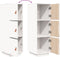 vidaXL - Hoge - kast - 34x40x108,5 - cm - massief - grenenhout - wit
