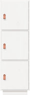 vidaXL - Hoge - kast - 34x40x108,5 - cm - massief - grenenhout - wit
