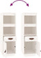 vidaXL - Hoge - kast - 34x40x108,5 - cm - massief - grenenhout - wit