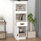 vidaXL - Hoge - kast - 34x40x108,5 - cm - massief - grenenhout - wit