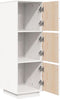 vidaXL - Hoge - kast - 34x40x108,5 - cm - massief - grenenhout - wit