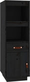 vidaXL - Hoge - kast - 34x40x108,5 - cm - massief - grenenhout - zwart