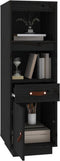 vidaXL - Hoge - kast - 34x40x108,5 - cm - massief - grenenhout - zwart