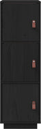 vidaXL - Hoge - kast - 34x40x108,5 - cm - massief - grenenhout - zwart