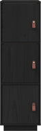 vidaXL - Hoge - kast - 34x40x108,5 - cm - massief - grenenhout - zwart