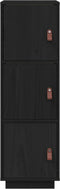 vidaXL - Hoge - kast - 34x40x108,5 - cm - massief - grenenhout - zwart
