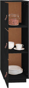 vidaXL - Hoge - kast - 34x40x108,5 - cm - massief - grenenhout - zwart