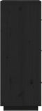 vidaXL - Hoge - kast - 34x40x108,5 - cm - massief - grenenhout - zwart