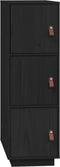 vidaXL - Hoge - kast - 34x40x108,5 - cm - massief - grenenhout - zwart