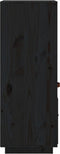 vidaXL - Hoge - kast - 34x40x108,5 - cm - massief - grenenhout - zwart