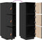 vidaXL - Hoge - kast - 34x40x108,5 - cm - massief - grenenhout - zwart