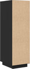 vidaXL - Hoge - kast - 34x40x108,5 - cm - massief - grenenhout - zwart
