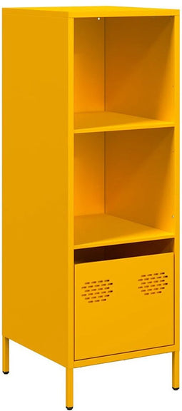 vidaXL - Hoge - kast - 35x39x103,5 - cm - staal - mosterdgeel