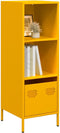 vidaXL - Hoge - kast - 35x39x103,5 - cm - staal - mosterdgeel
