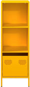 vidaXL - Hoge - kast - 35x39x103,5 - cm - staal - mosterdgeel