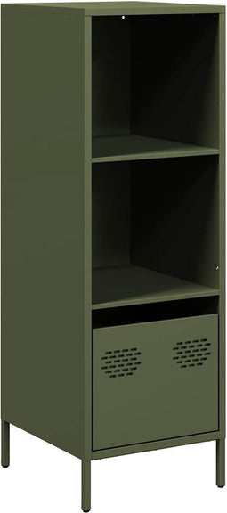 vidaXL - Hoge - kast - 35x39x103,5 - cm - staal - olijfgroen