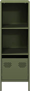 vidaXL - Hoge - kast - 35x39x103,5 - cm - staal - olijfgroen