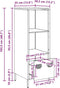 vidaXL - Hoge - kast - 35x39x103,5 - cm - staal - roze