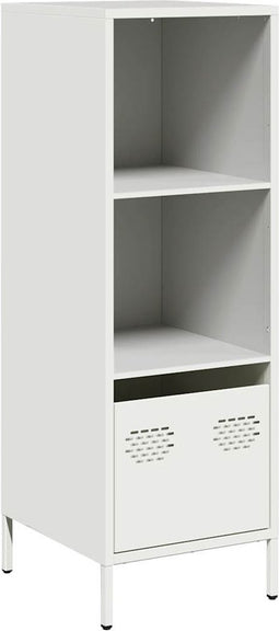 vidaXL - Hoge - kast - 35x39x103,5 - cm - staal - wit