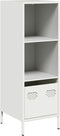 vidaXL - Hoge - kast - 35x39x103,5 - cm - staal - wit