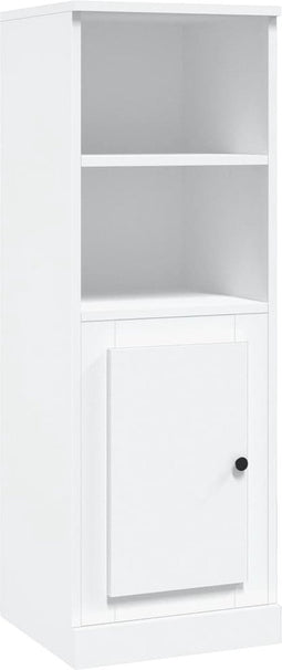 vidaXL - Hoge - kast - 36,35,5x103,5 - cm - bewerkt - hout - wit