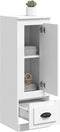 vidaXL - Hoge - kast - 36,35,5x103,5 - cm - bewerkt - hout - wit