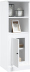 vidaXL - Hoge - kast - 36,35,5x103,5 - cm - bewerkt - hout - wit