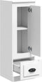 vidaXL - Hoge - kast - 36,35,5x103,5 - cm - bewerkt - hout - wit