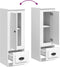 vidaXL - Hoge - kast - 36,35,5x103,5 - cm - bewerkt - hout - wit