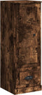 vidaXL - Hoge - kast - 36x35,5x103,5 - cm - bewerkt - hout - gerookt - eikenkleurig