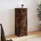 vidaXL - Hoge - kast - 36x35,5x103,5 - cm - bewerkt - hout - gerookt - eikenkleurig