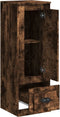 vidaXL - Hoge - kast - 36x35,5x103,5 - cm - bewerkt - hout - gerookt - eikenkleurig