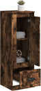 vidaXL - Hoge - kast - 36x35,5x103,5 - cm - bewerkt - hout - gerookt - eikenkleurig