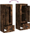 vidaXL - Hoge - kast - 36x35,5x103,5 - cm - bewerkt - hout - gerookt - eikenkleurig