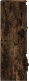 vidaXL - Hoge - kast - 36x35,5x103,5 - cm - bewerkt - hout - gerookt - eikenkleurig