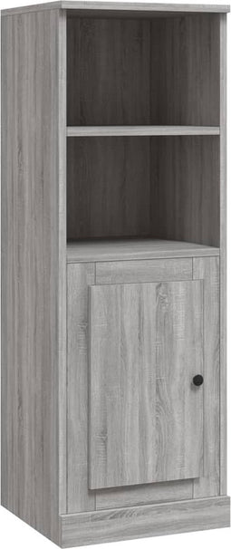 vidaXL - Hoge - kast - 36x35,5x103,5 - cm - bewerkt - hout - grijs - sonoma - eikenkleur