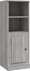 vidaXL - Hoge - kast - 36x35,5x103,5 - cm - bewerkt - hout - grijs - sonoma - eikenkleur