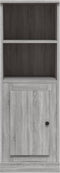 vidaXL - Hoge - kast - 36x35,5x103,5 - cm - bewerkt - hout - grijs - sonoma - eikenkleur