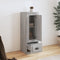 vidaXL - Hoge - kast - 36x35,5x103,5 - cm - bewerkt - hout - grijs - sonoma - eikenkleur